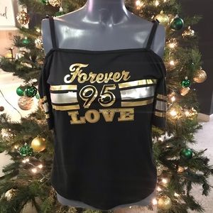 Black and gold top